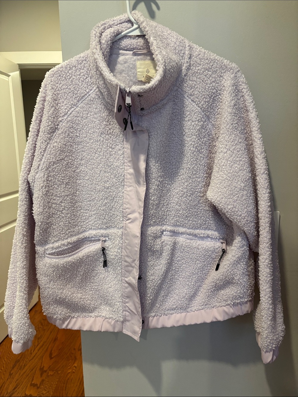 Lilac Sherpa Zip-Up Jacket